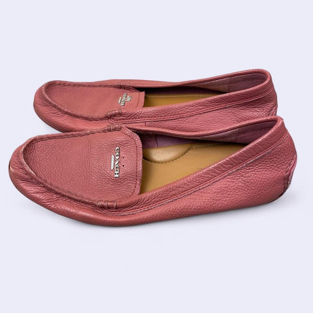 Coach Pink Leather Loafers Womens Size 7.5 - Picture 3 of 7